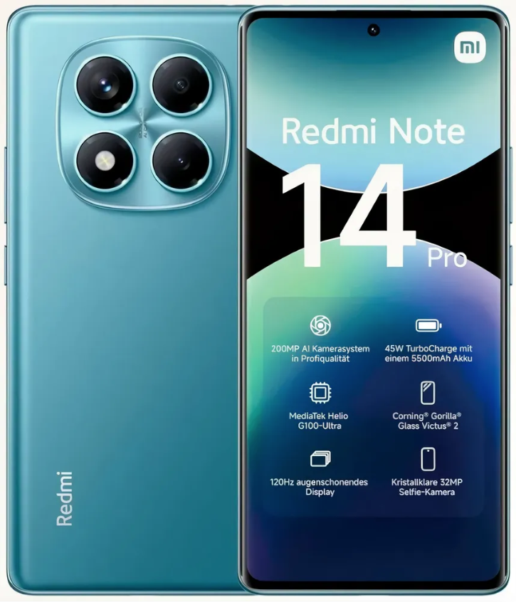 Смартфон Xiaomi Redmi Note 14 Pro 8/256Gb Blue в Челябинске купить по недорогим ценам с доставкой