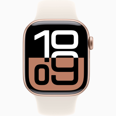 Умные часы Apple Watch Series 10 46mm Rose Gold Aluminium with Light Blush Sport Band в Челябинске купить по недорогим ценам с доставкой