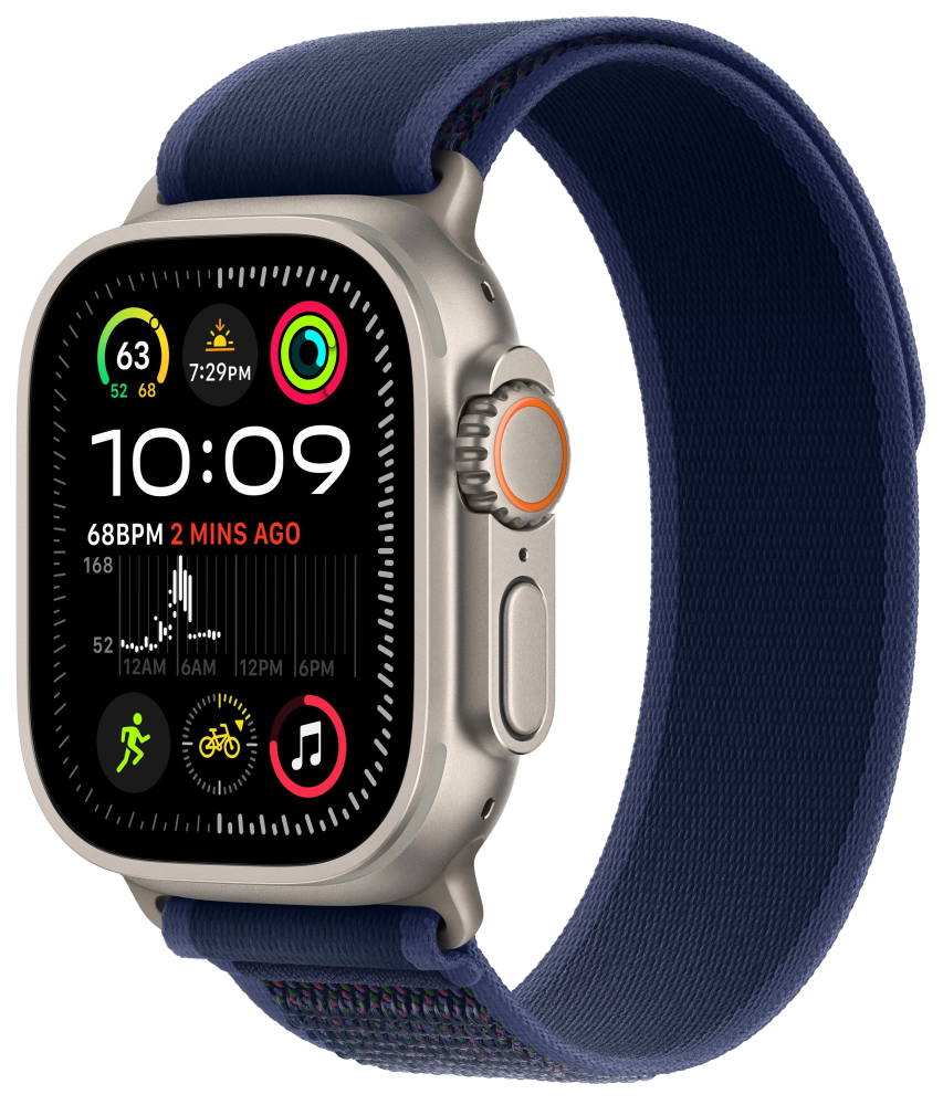 Умные часы Apple Watch Ultra 2 (2024) 49mm Titanium Case with Blue Trail Loop (EU) в Челябинске купить по недорогим ценам с доставкой