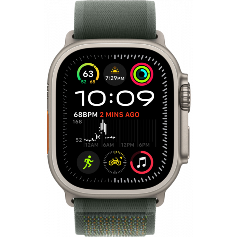 Умные часы Apple Watch Ultra 2 (2024) 49mm Titanium Case with Green Trail Loop (EU) в Челябинске купить по недорогим ценам с доставкой