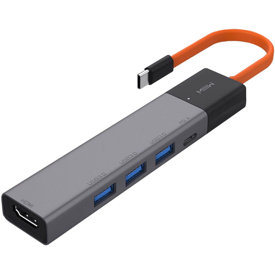 USB-хаб Xiaomi MIIIW USB-C Hub Docking Station (MWCMA05) в Челябинске купить по недорогим ценам с доставкой