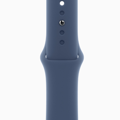 Умные часы Apple Watch Series 10 46mm Silver Aluminium with Blue Sport Band в Челябинске купить по недорогим ценам с доставкой