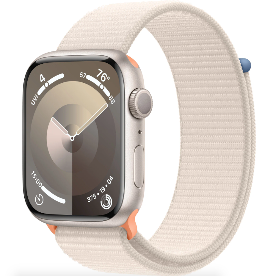 Умные часы Apple Watch Series 9 41mm Starlight Aluminium Case with Starlight Sport Loop в Челябинске купить по недорогим ценам с доставкой