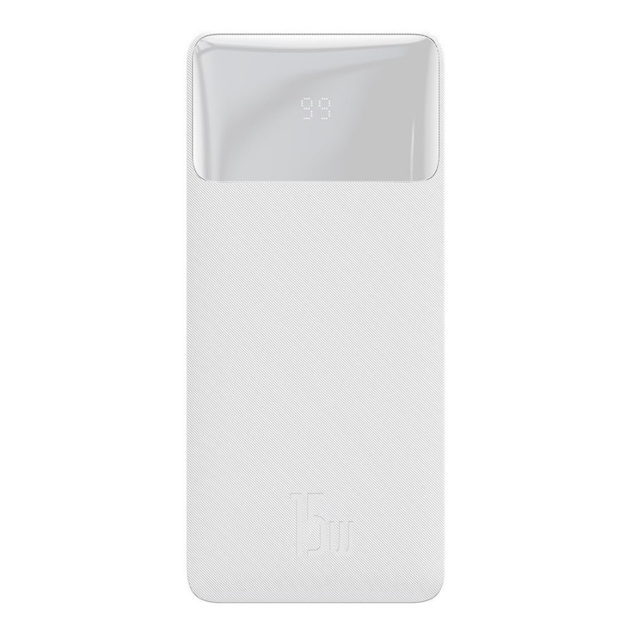 Внешний аккумулятор Baseus Bipow Digital Display Power bank 30000mAh 15W Белый в Челябинске купить по недорогим ценам с доставкой