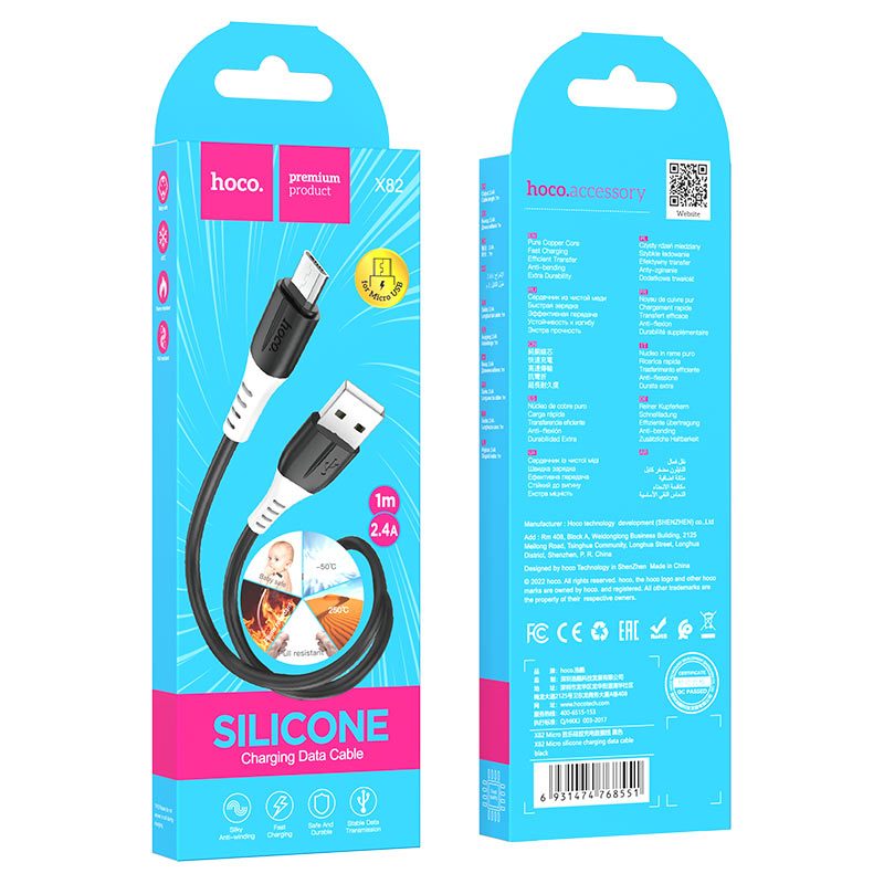 Кабель HOCO X82 Micro-USB 2.4A (L=1M) в Челябинске купить по недорогим ценам с доставкой