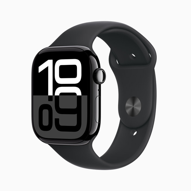 Умные часы Apple Watch Series 10 46mm Jet Black Aluminium with Black Sport Band в Челябинске купить по недорогим ценам с доставкой