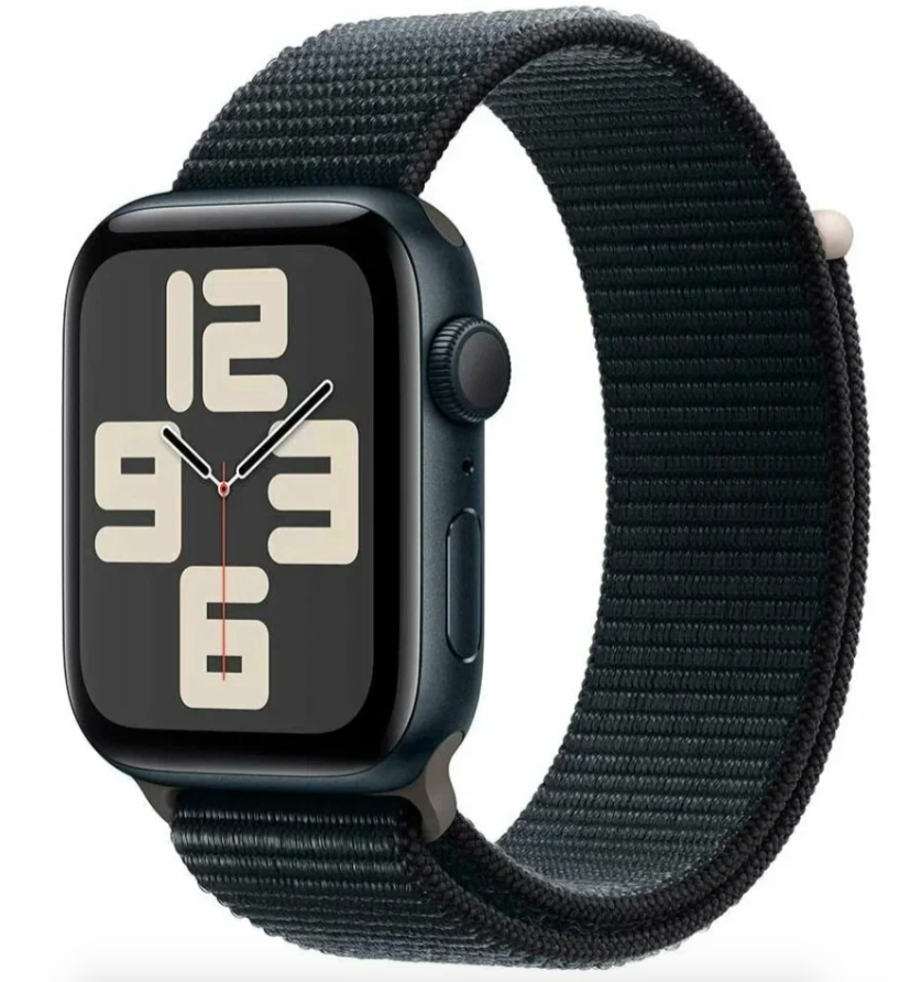 Умные часы Apple Watch SE (2023) 40mm Midnight Aluminium Case with Black Sport Loop (EU) в Челябинске купить по недорогим ценам с доставкой