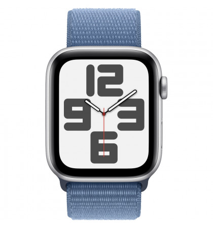 Умные часы Apple Watch SE (2023) 40mm Silver Aluminium Case with Winter Blue Sport Loop (EU) в Челябинске купить по недорогим ценам с доставкой
