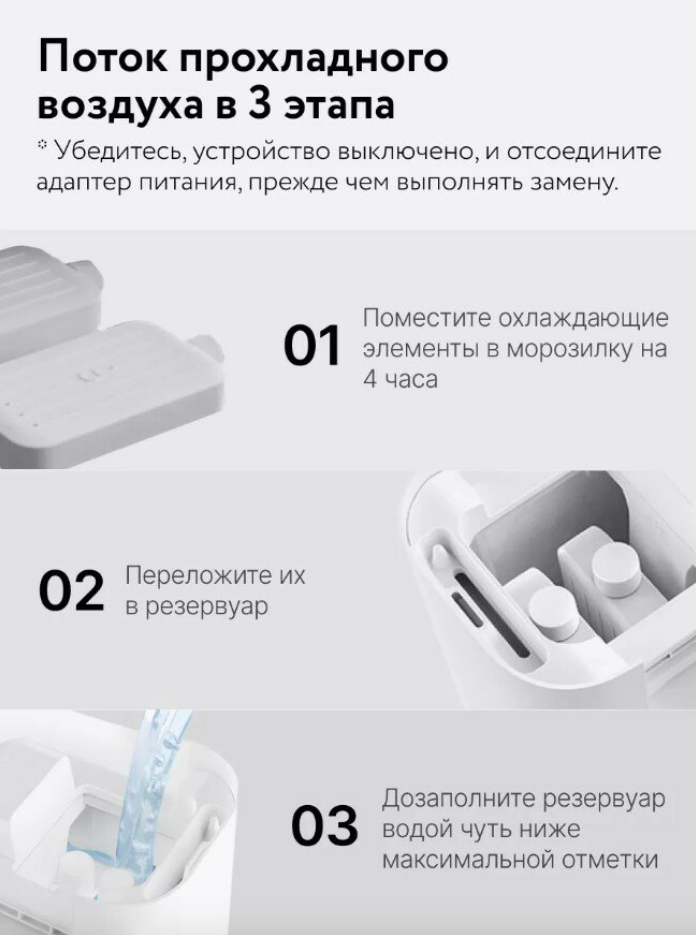 Вентилятор с увлажнением воздуха Xiaomi Mijia Smart Evaporative Cooling Fan (ZFSLFS01DM) в Челябинске купить по недорогим ценам с доставкой