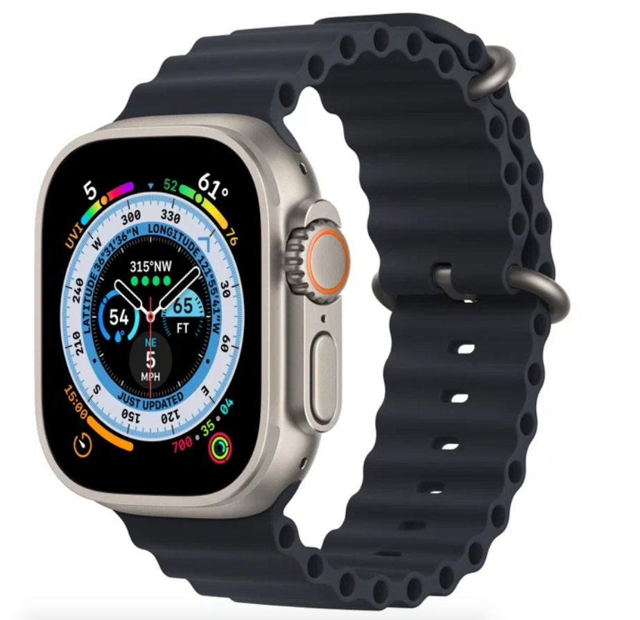 Умные часы Apple Watch Ultra GPS+Cellular 49mm Titanium Case with Midnight Ocean Band (EU) в Челябинске купить по недорогим ценам с доставкой