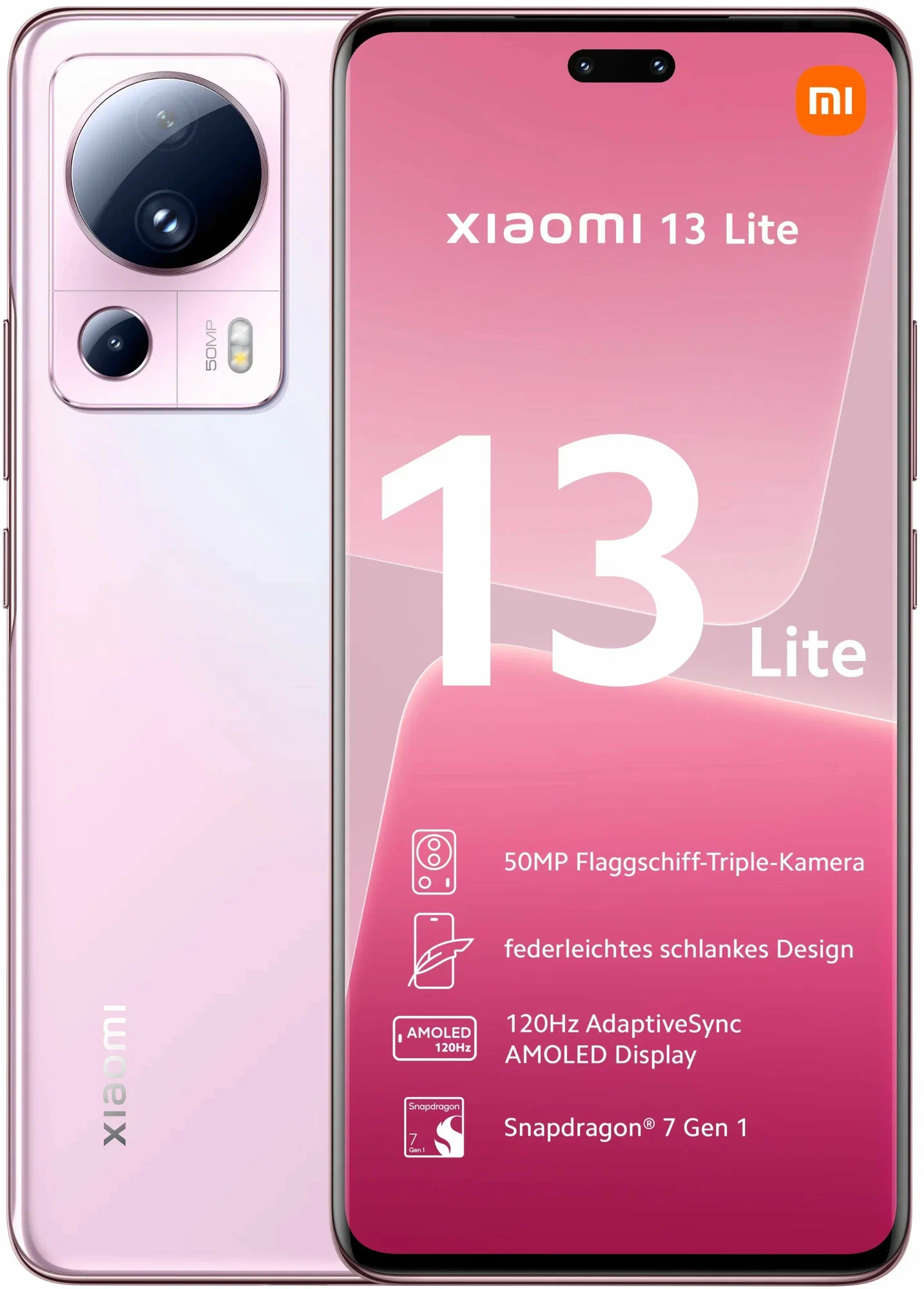 Смартфон Xiaomi 13 Lite 8/256 ГБ, светло-розовый в Челябинске купить по недорогим ценам с доставкой
