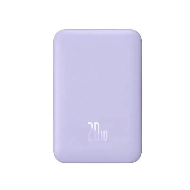 Внешний аккумулятор BASEUS Magnetic Mini 10000mAh, 20W c MagSafe, фиолетовый в Челябинске купить по недорогим ценам с доставкой