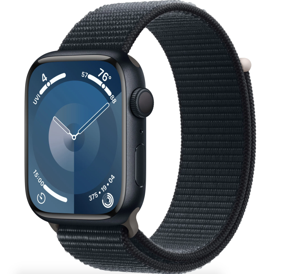 Умные часы Apple Watch Series 9 45mm Midnight Aluminum Case with Black Sport Loop в Челябинске купить по недорогим ценам с доставкой