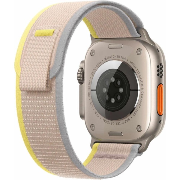 Умные часы Apple Watch Ultra GPS+Cellular 49mm Titanium Case with Yellow/Beige Trail Loop (EU) в Челябинске купить по недорогим ценам с доставкой