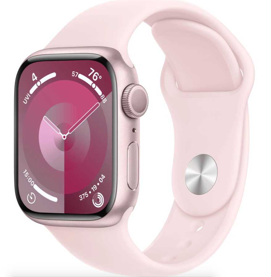 Умные часы Apple Watch Series 9 45mm Pink Aluminium Case with Pink Sport Band в Челябинске купить по недорогим ценам с доставкой