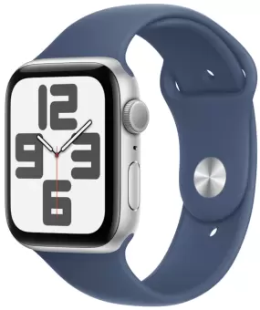 Умные часы Apple Watch SE (2024) 40mm Silver Aluminium Case with Blue Sport Band (EU) в Челябинске купить по недорогим ценам с доставкой