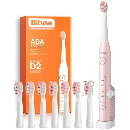Электрическая зубная щетка Bitvae R2 Rotary E-Toothbrush, розовая в Челябинске купить по недорогим ценам с доставкой