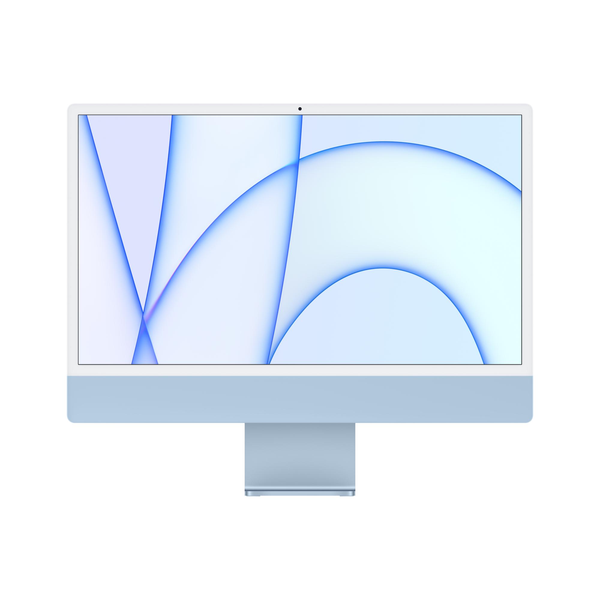 Apple iMac 24" Retina 4,5K, (M3 8C CPU, 10C GPU), 8 ГБ, 256 ГБ SSD, синий в Челябинске купить по недорогим ценам с доставкой