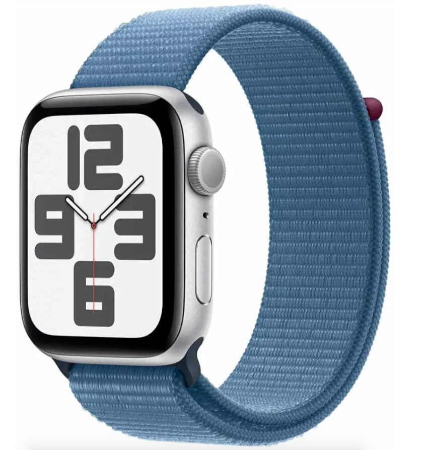 Умные часы Apple Watch SE (2024) 40mm Silver Aluminium Case with Blue Sport Loop (EU) в Челябинске купить по недорогим ценам с доставкой