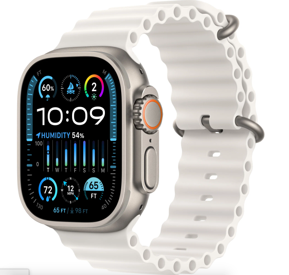 Умные часы Apple Watch Ultra 2 GPS+Cellular 49mm Titanium Case with White Ocean Band (EU) в Челябинске купить по недорогим ценам с доставкой