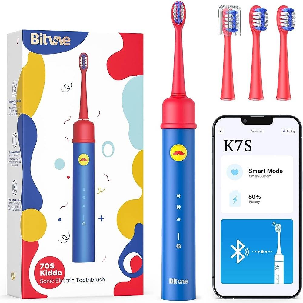Электрическая детская зубная щетка Bitvae Smart K7S Kids Electric Toothbrush, синяя в Челябинске купить по недорогим ценам с доставкой
