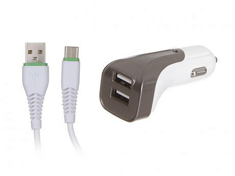 АЗУ MAIMI T20 2.4A 2USB + кабель Type-C в Челябинске купить по недорогим ценам с доставкой