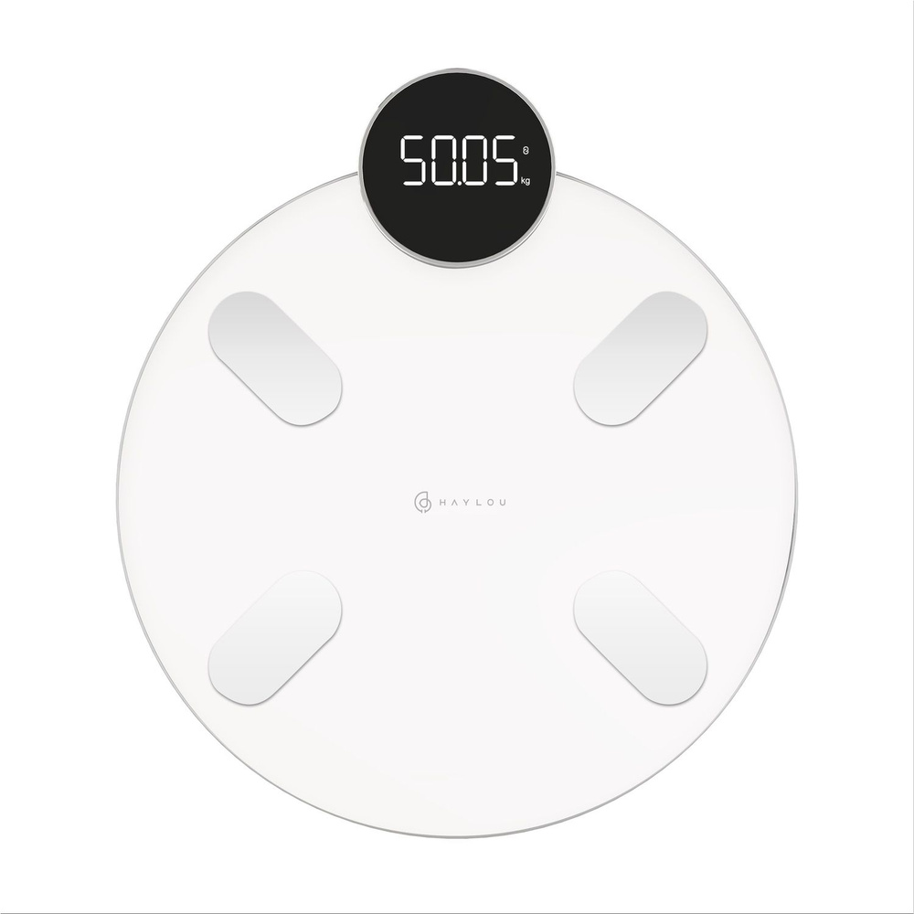 Умные электронные весы Xiaomi Haylou Smart Body Fat Scale, белые в Челябинске купить по недорогим ценам с доставкой