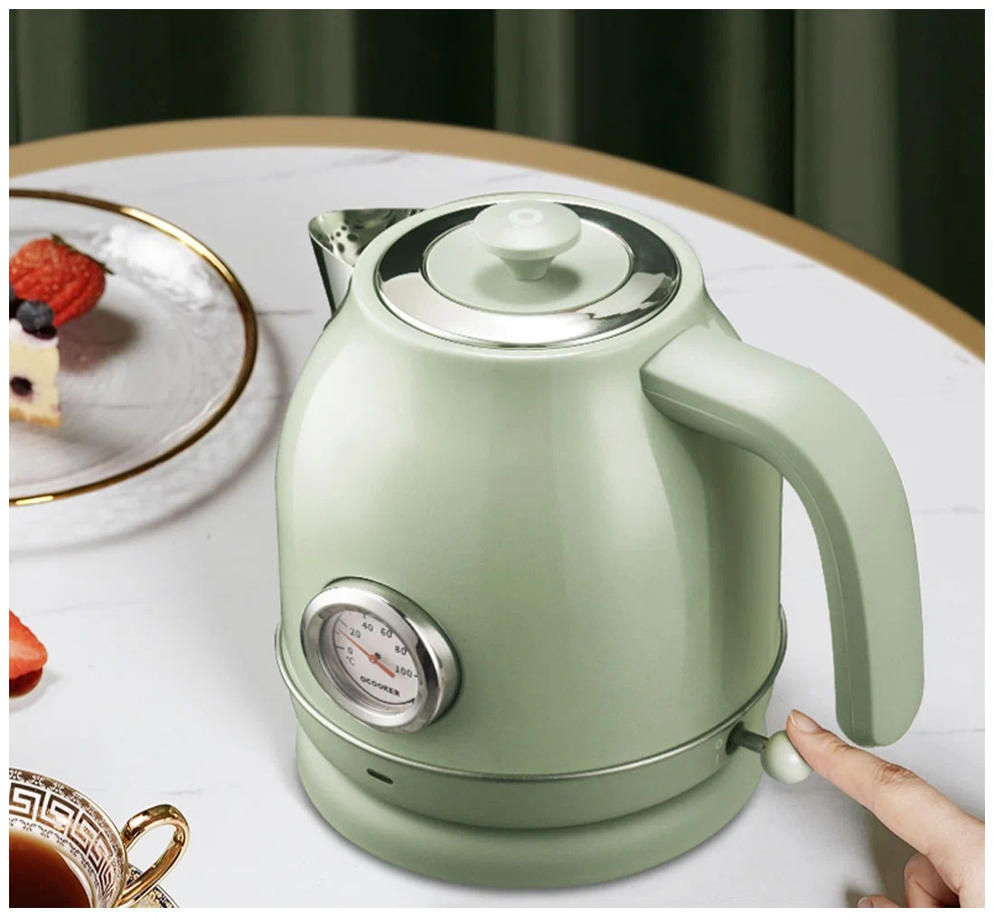 Чайник Xiaomi Qcooker Kettle (с датчиком температуры), green в Челябинске купить по недорогим ценам с доставкой