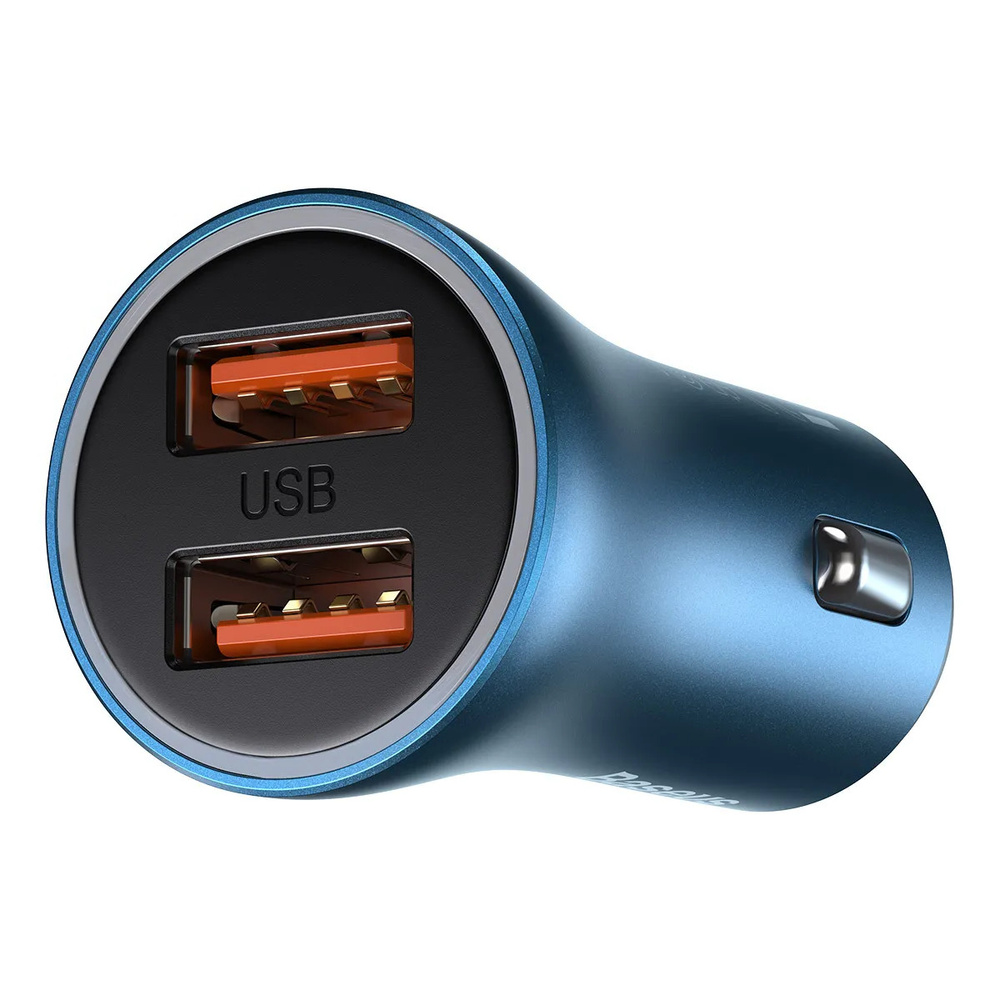 АЗУ Baseus Golden Contactor Pro Dual Quick Charger Car Charger CCJD-A03 синий в Челябинске купить по недорогим ценам с доставкой