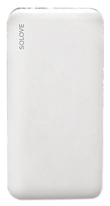 Внешний аккумулятор Power Bank Xiaomi SOLOVE 10000mAh с 2xUSB + кожаный чехол (001M White) в Челябинске купить по недорогим ценам с доставкой