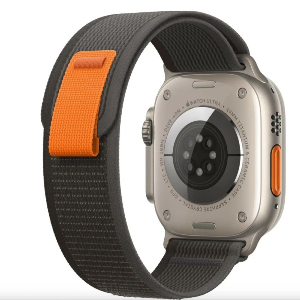Умные часы Apple Watch Ultra GPS+Cellular 49mm Titanium Case with Black/Grey Trail Loop (EU) в Челябинске купить по недорогим ценам с доставкой