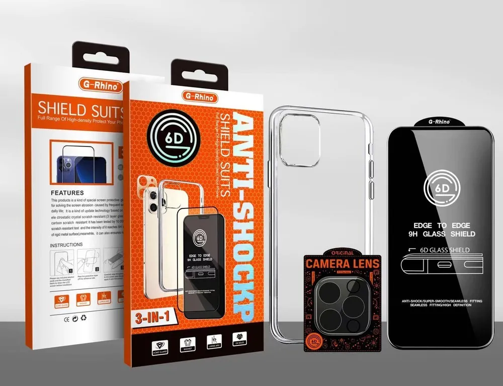Комплект защитное стекло+чехол 3D RH Gamer для iPhone 14 Pro в Челябинске купить по недорогим ценам с доставкой