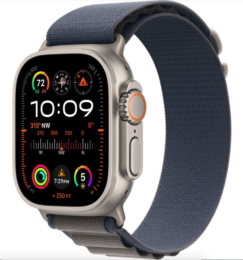 Умные часы Apple Watch Ultra 2 GPS+Cellular 49mm Titanium Case with Blue Alpine Loop (EU) в Челябинске купить по недорогим ценам с доставкой