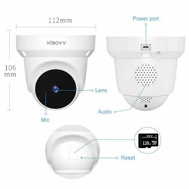 Камера видеонаблюдения Xiaomi Xiaovv Smart PTZ Camera 1080P (XVV-3620S-Q1) в Челябинске купить по недорогим ценам с доставкой