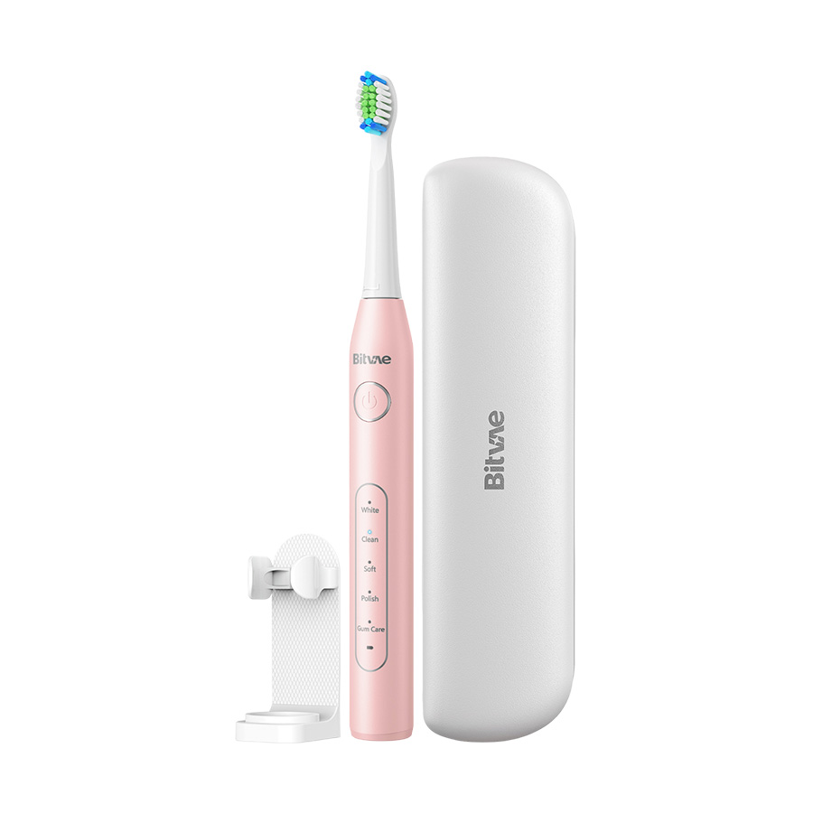 Электрическая зубная щетка Bitvae D2 Daily Toothbrush+Case+8 Heads, розовая в Челябинске купить по недорогим ценам с доставкой