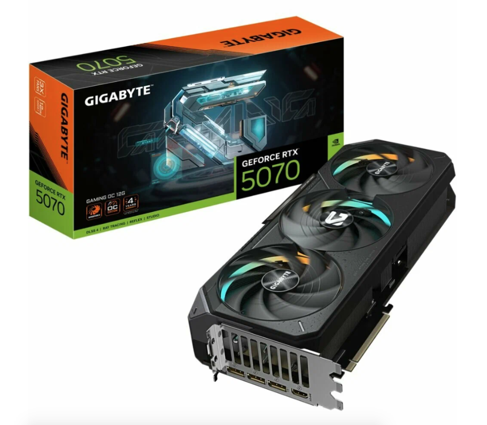 Видеокарта Gigabyte GeForce RTX 5070 Ti, Gaming OC 16 Gb (GV-N507TGAMING OC-16GD) 1xHDMI, 3xDP, Ret в Челябинске купить по недорогим ценам с доставкой