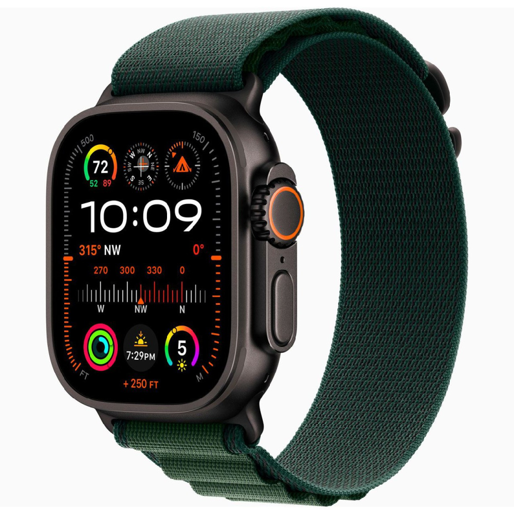 Умные часы Apple Watch Ultra 2 GPS+Cellular 49mm Black Titanium Case with Dark Large Alpine Loop(EU) в Челябинске купить по недорогим ценам с доставкой