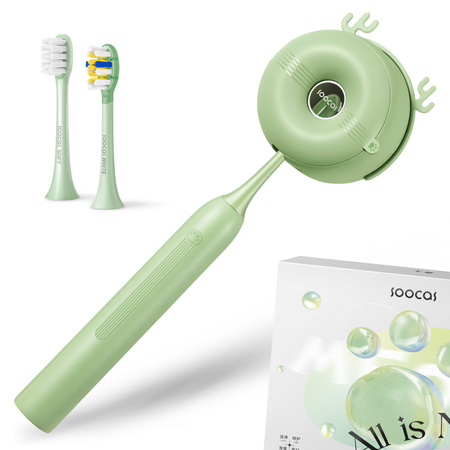 Электрическая зубная щетка Xiaomi Soocas D3 + кейс для стерилизации, зеленый в Челябинске купить по недорогим ценам с доставкой