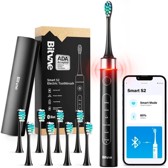 Электрическая зубная щетка Bitvae S2 Toothbrush, черная в Челябинске купить по недорогим ценам с доставкой