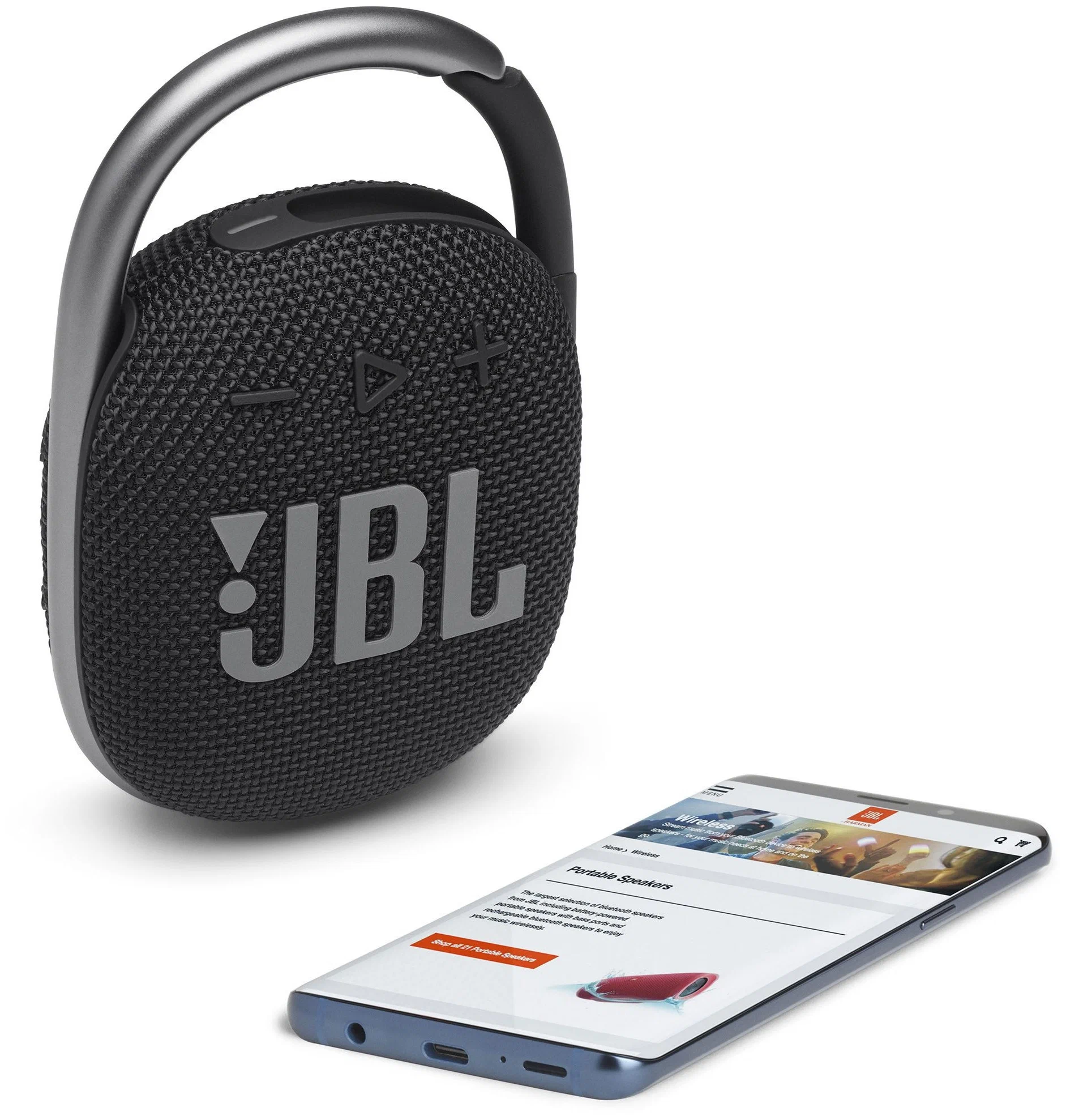 Портативная акустика JBL Clip 4 в Челябинске купить по недорогим ценам с доставкой