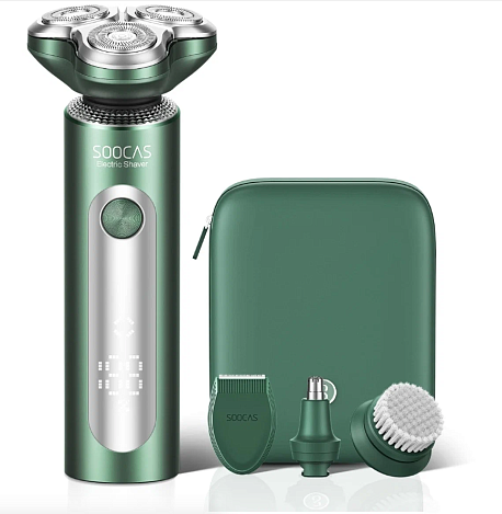 Электробритва Soocas S5 Smooth Electric Shaver (Gift Set), зеленый в Челябинске купить по недорогим ценам с доставкой