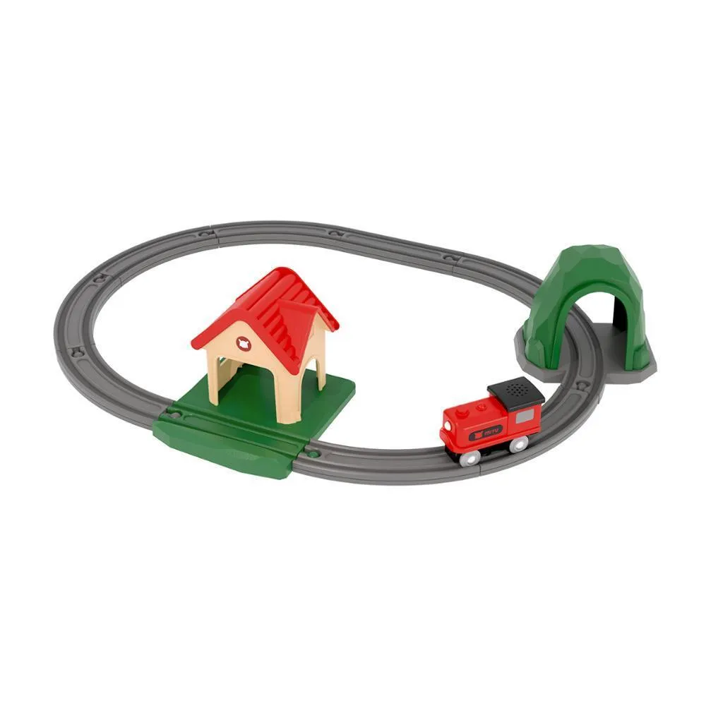 Железная дорога Mitu Track building block sound and light train MTWJ03MT в Челябинске купить по недорогим ценам с доставкой