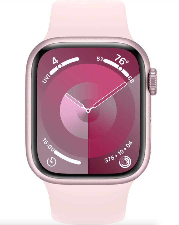 Умные часы Apple Watch Series 9 45mm Pink Aluminium Case with Pink Sport Band в Челябинске купить по недорогим ценам с доставкой