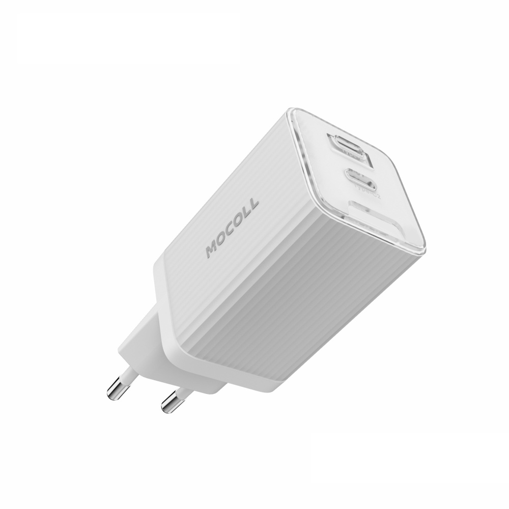 СЗУ MOCOLL PD GaN Fast Charger GaN 67W, белый (2хUSB-C) в Челябинске купить по недорогим ценам с доставкой