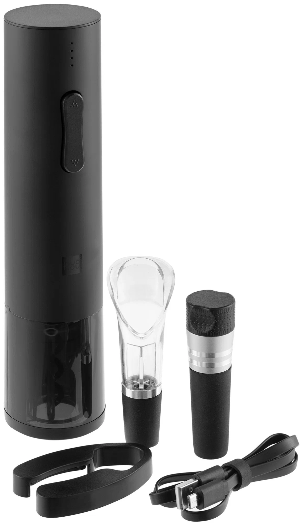 Штопор электрический HUOHOU Electric Wine Bottle Opener Basic 4 в 1, черный (HU0047) в Челябинске купить по недорогим ценам с доставкой